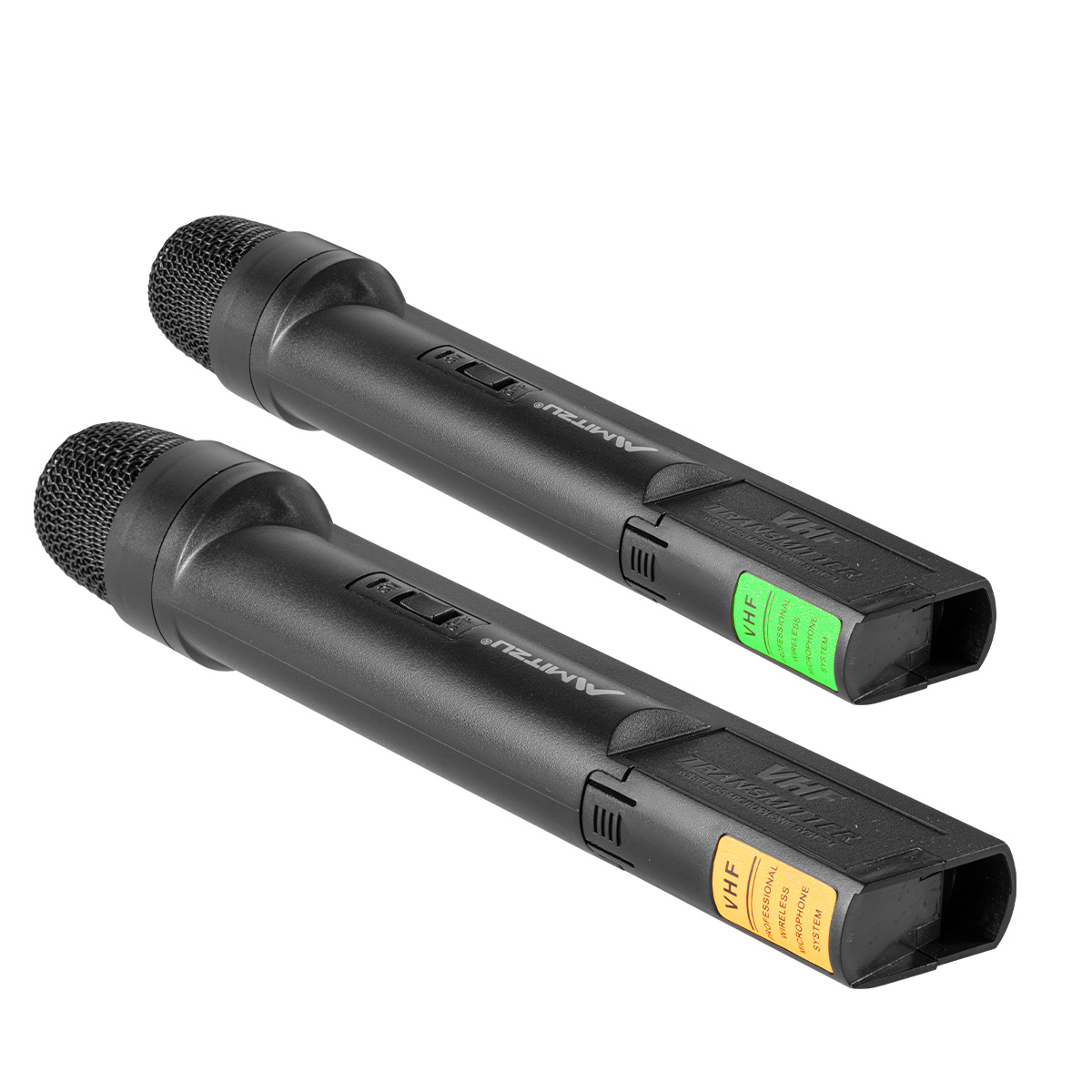 Microfonos Inalambricos Vhf Mitzu Con Base Receptora 12-3004.