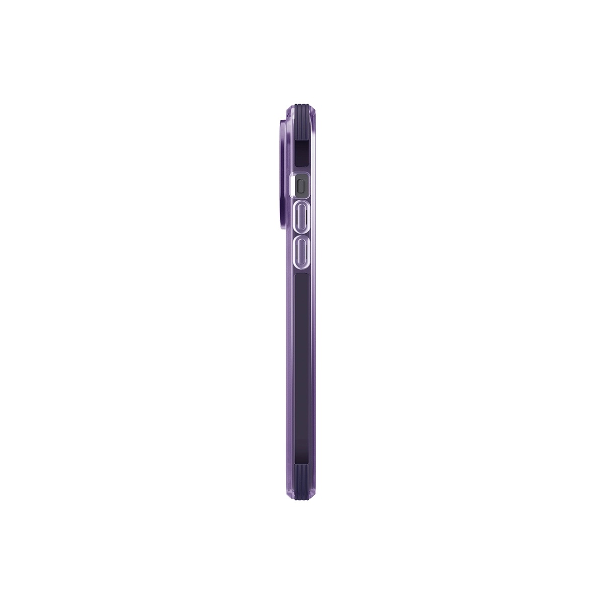 Funda Híbrida iPhone 14 Pro Combat Transparente/Morado Uniq.