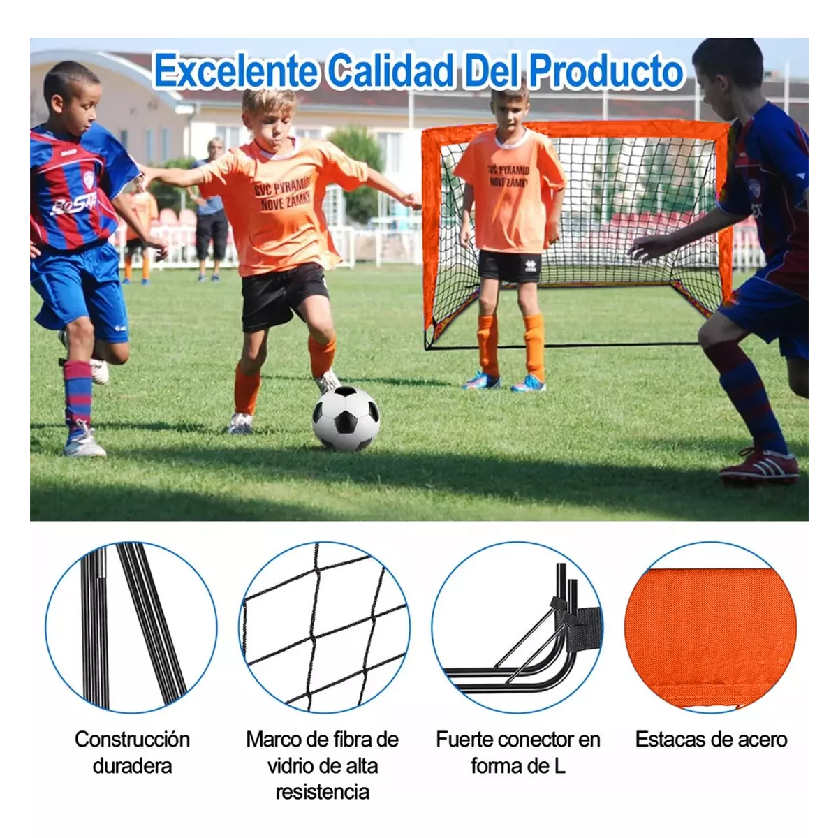 2 Porterías De Fútbol Para Niños 120*90cm Plegable Portátil.