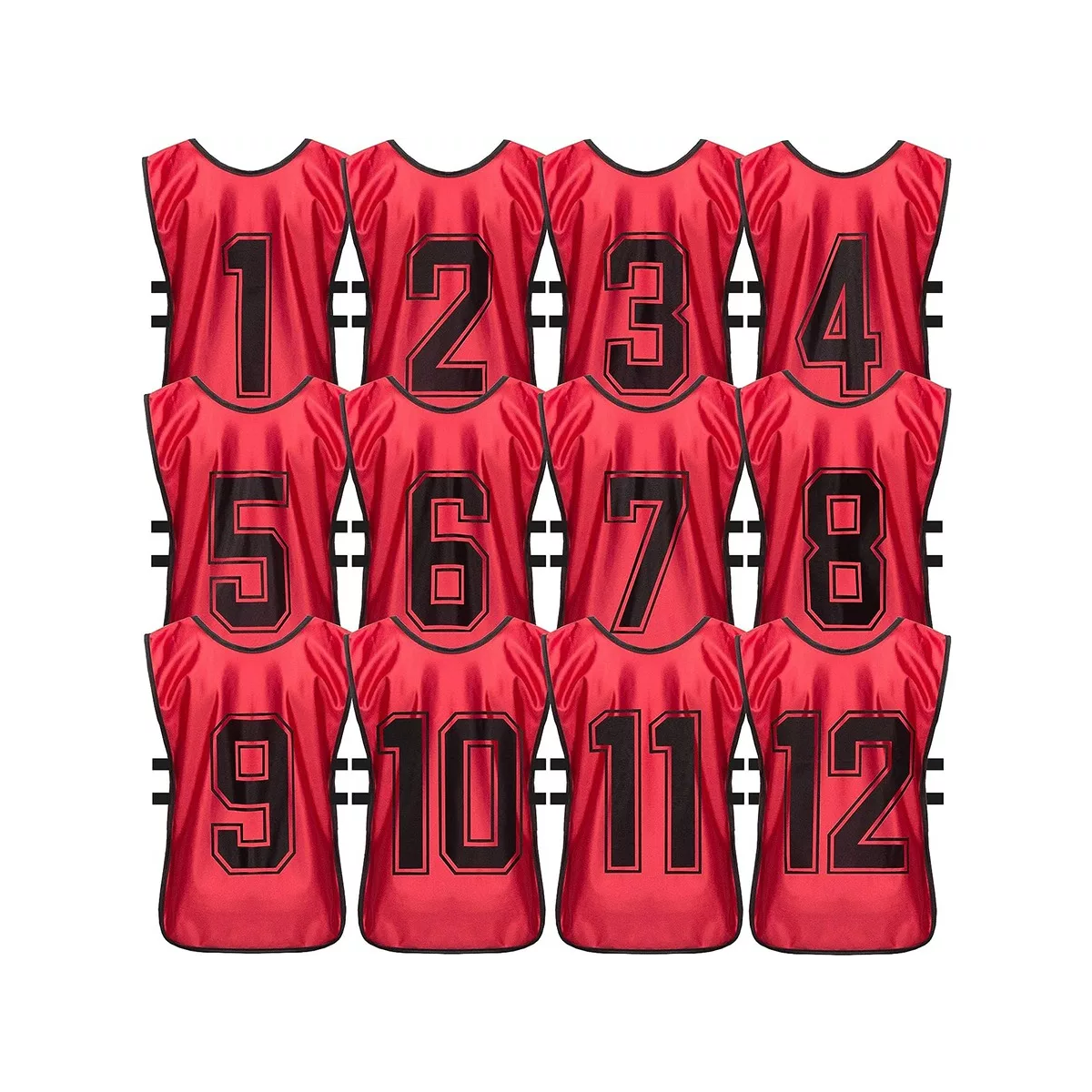 Set 12 Casacas Chaleco Entrenamiento Deportivo Futbol Adulto.