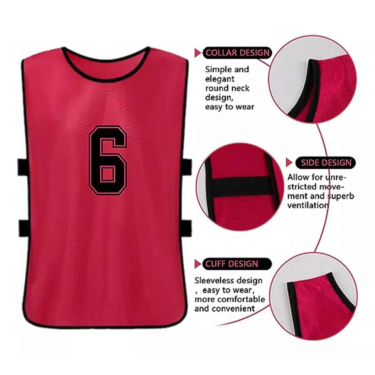 Set 12 Casacas Chaleco Entrenamiento Deportivo Futbol Adulto.