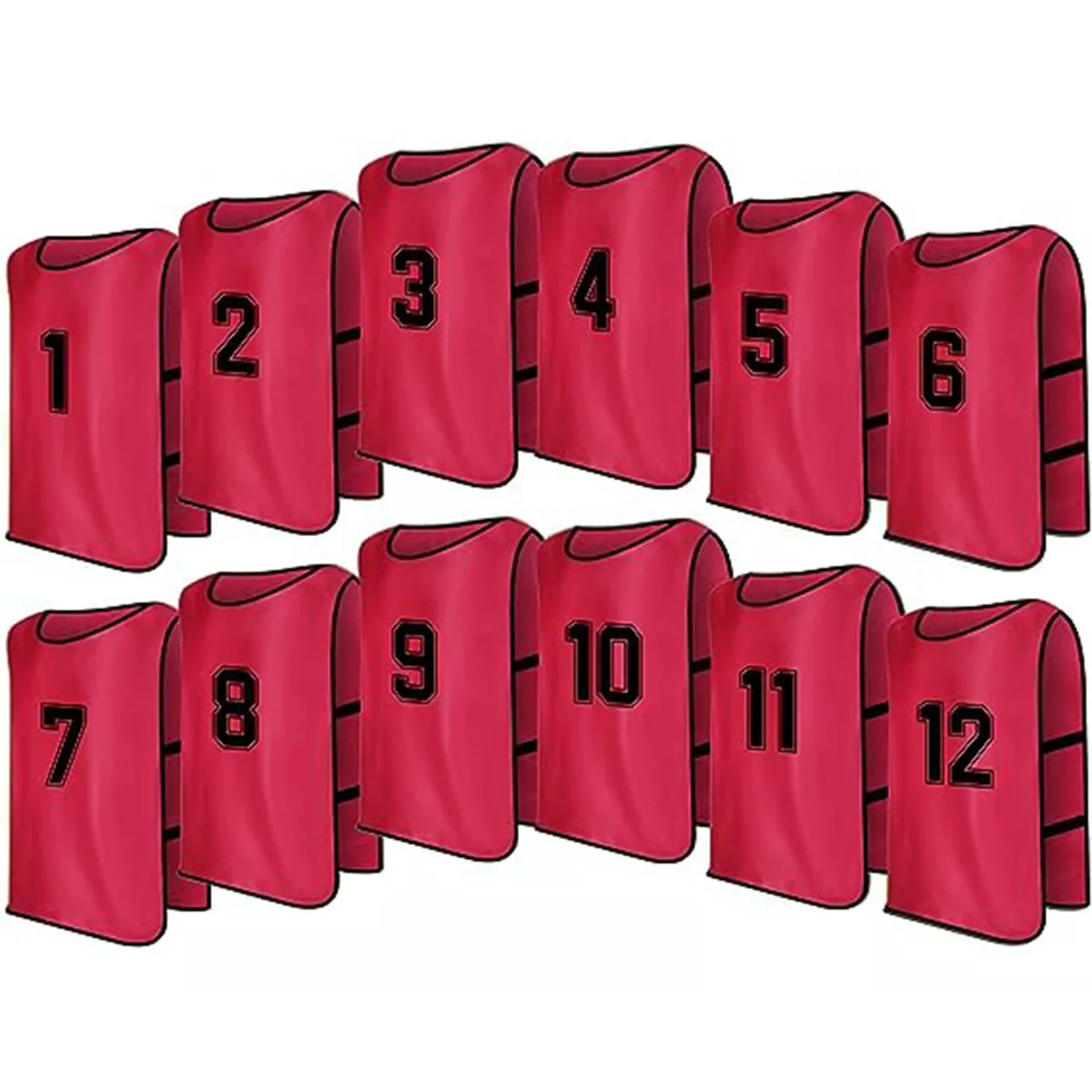 Set 12 Casacas Chaleco Entrenamiento Deportivo Futbol Adulto.