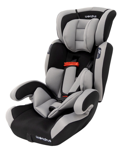 Autoasiento Seguridad Silla Niño 9m A 12 Años Coche Carro Color Negro/Gris Unisex.