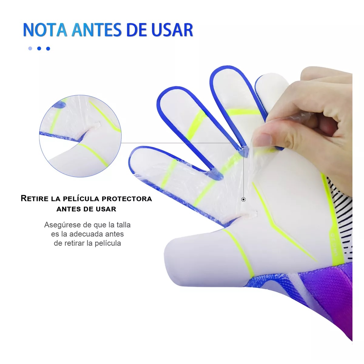 Guantes De Portero De Fútbol Respirables Antideslizante  Talla 6.