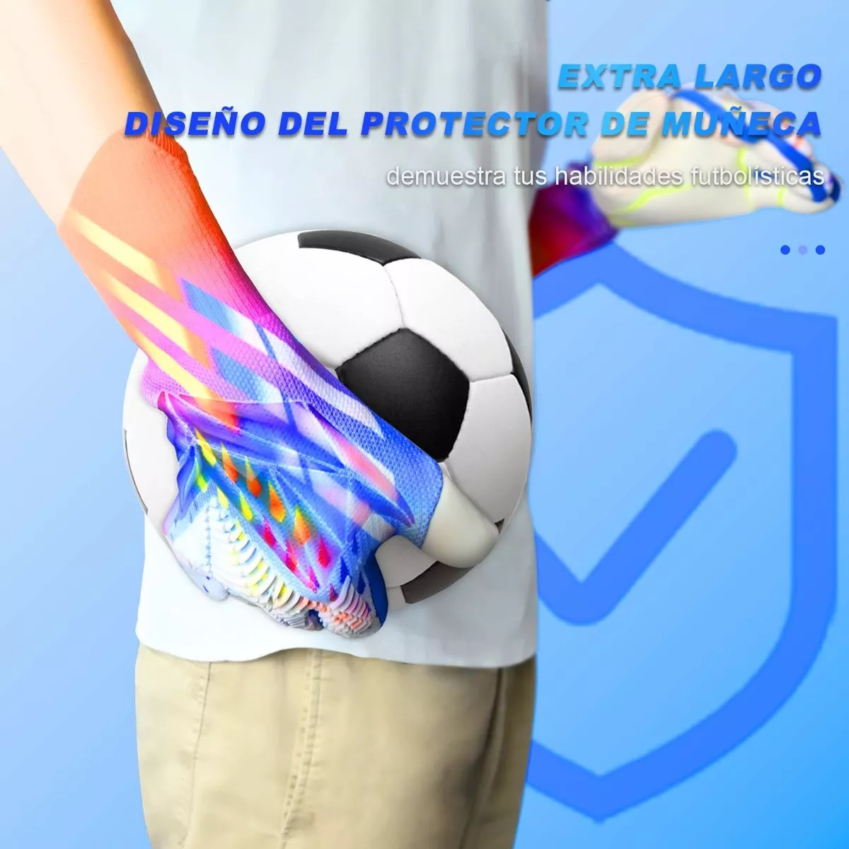 Guantes De Portero De Fútbol Respirables Antideslizante  Talla 7.