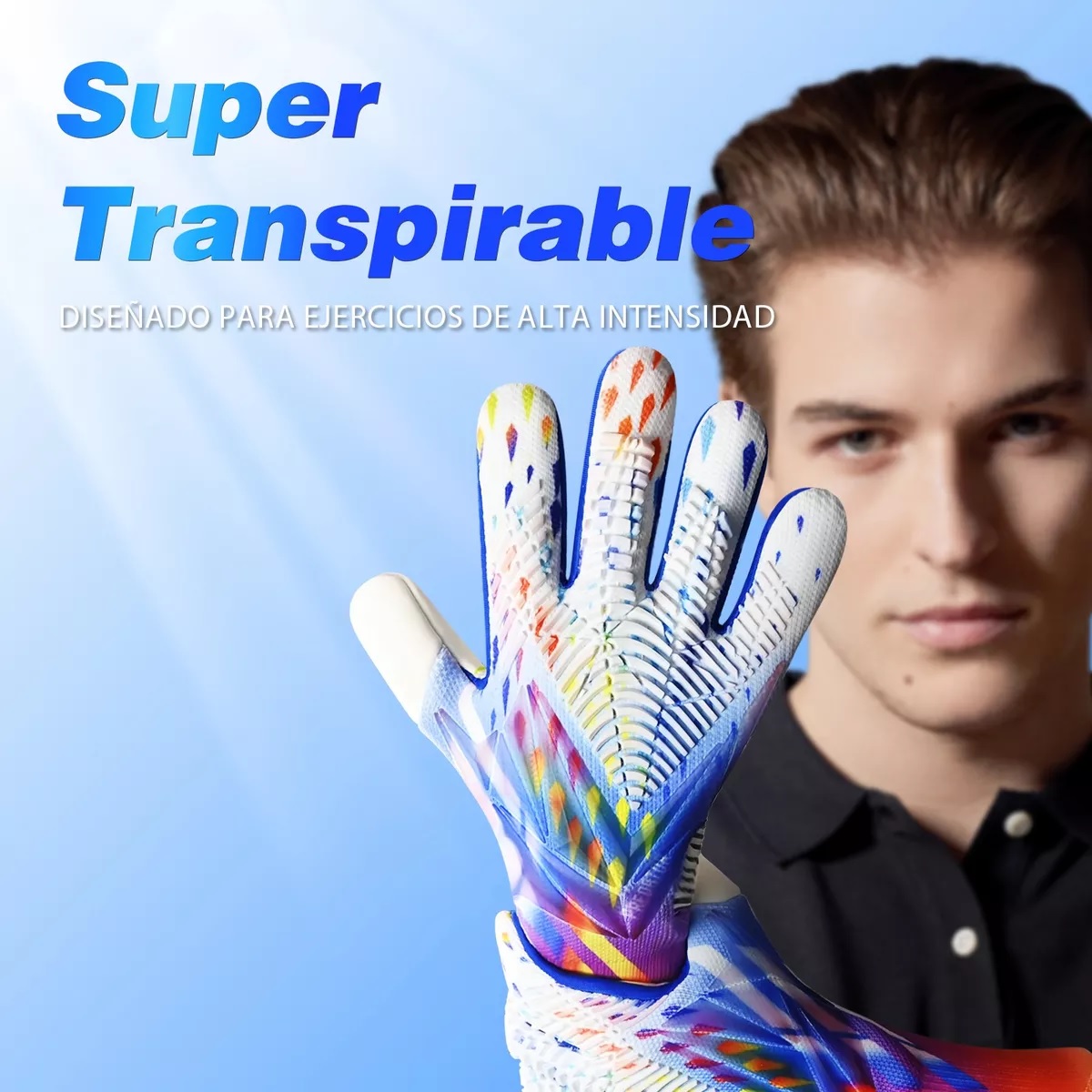 Guantes De Portero De Fútbol Respirables Antideslizante  Talla 7.