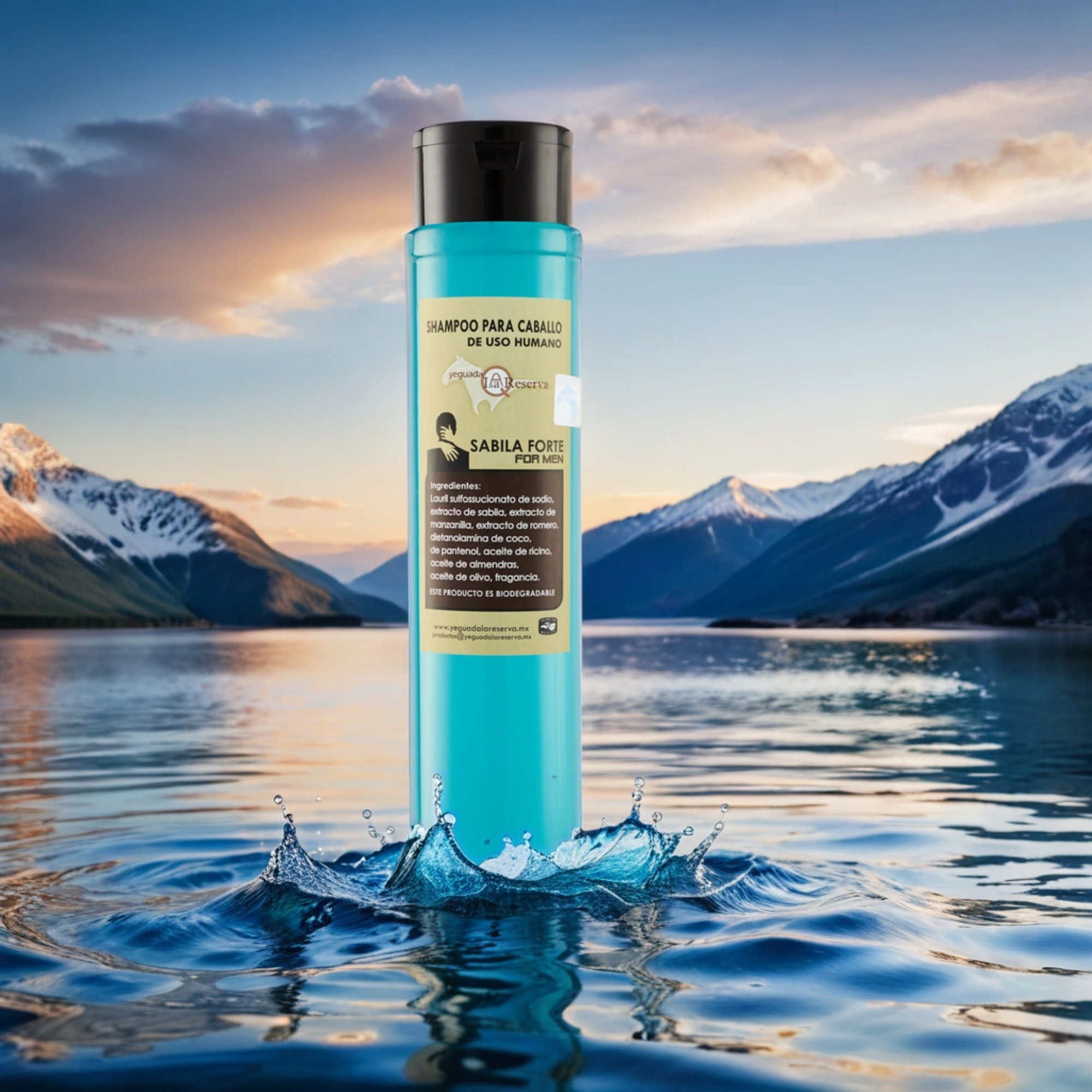 SHAMPOO PARA CABALLO YEGUADA LA RESERVA SABILA FORTE FOR MEN PARA USO HUMANO "EL ORIGINAL"
