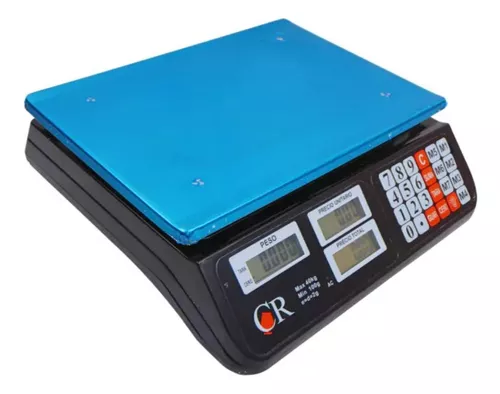 Báscula Comercial Digital 40kg Función Tara CR40 Noval.