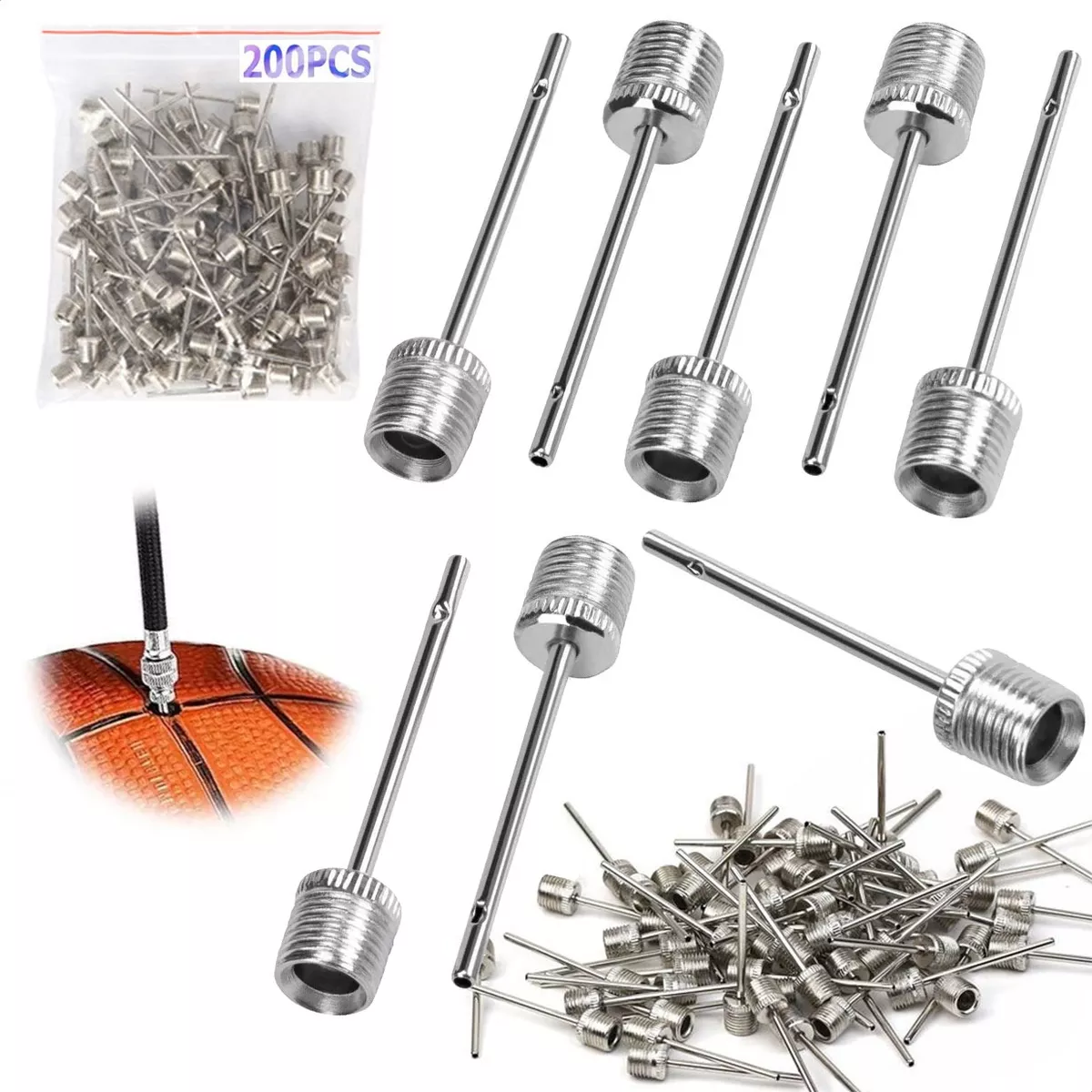 Paquete De 200 Piezas Valvula Cromada Para Inflar Balones.