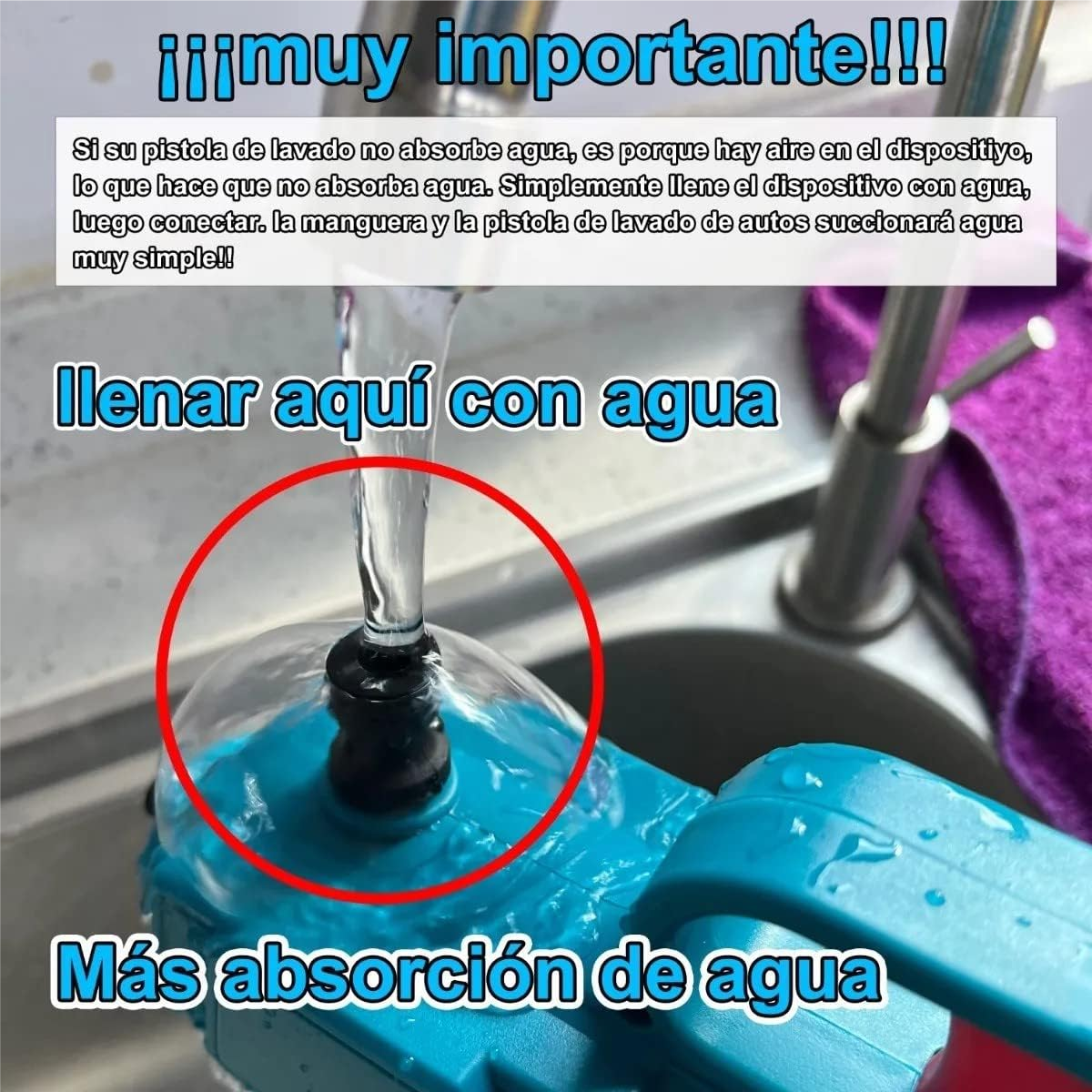 PISTOLA INALÁMBRICA HIDROLAVADORA PORTÁTIL 1500 PSI 48V JC.