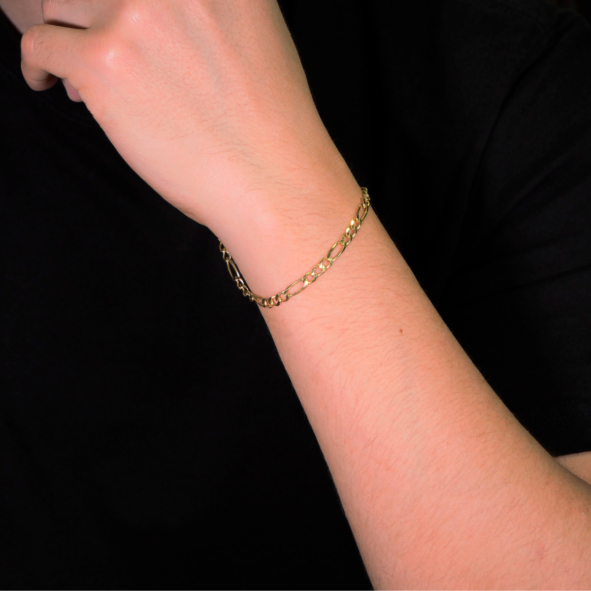 Pulso de oro 10k hombre figaro .