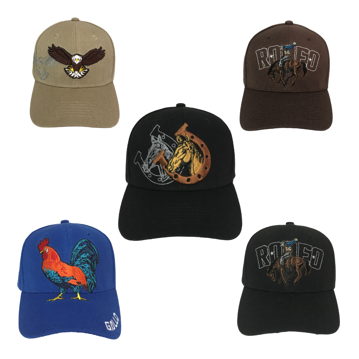 Surtido de Gorra Económica 5 Piezas Mayoreo.