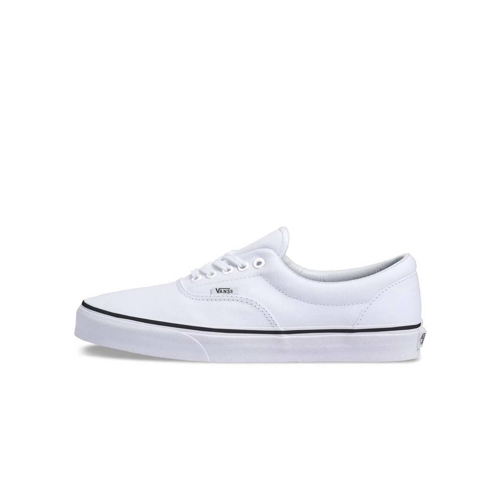 Tenis Vans Modelo Era Color Blanco/Negro Unisex.