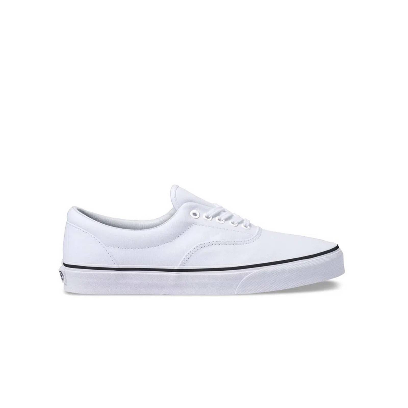 Tenis Vans Modelo Era Color Blanco/Negro Unisex.