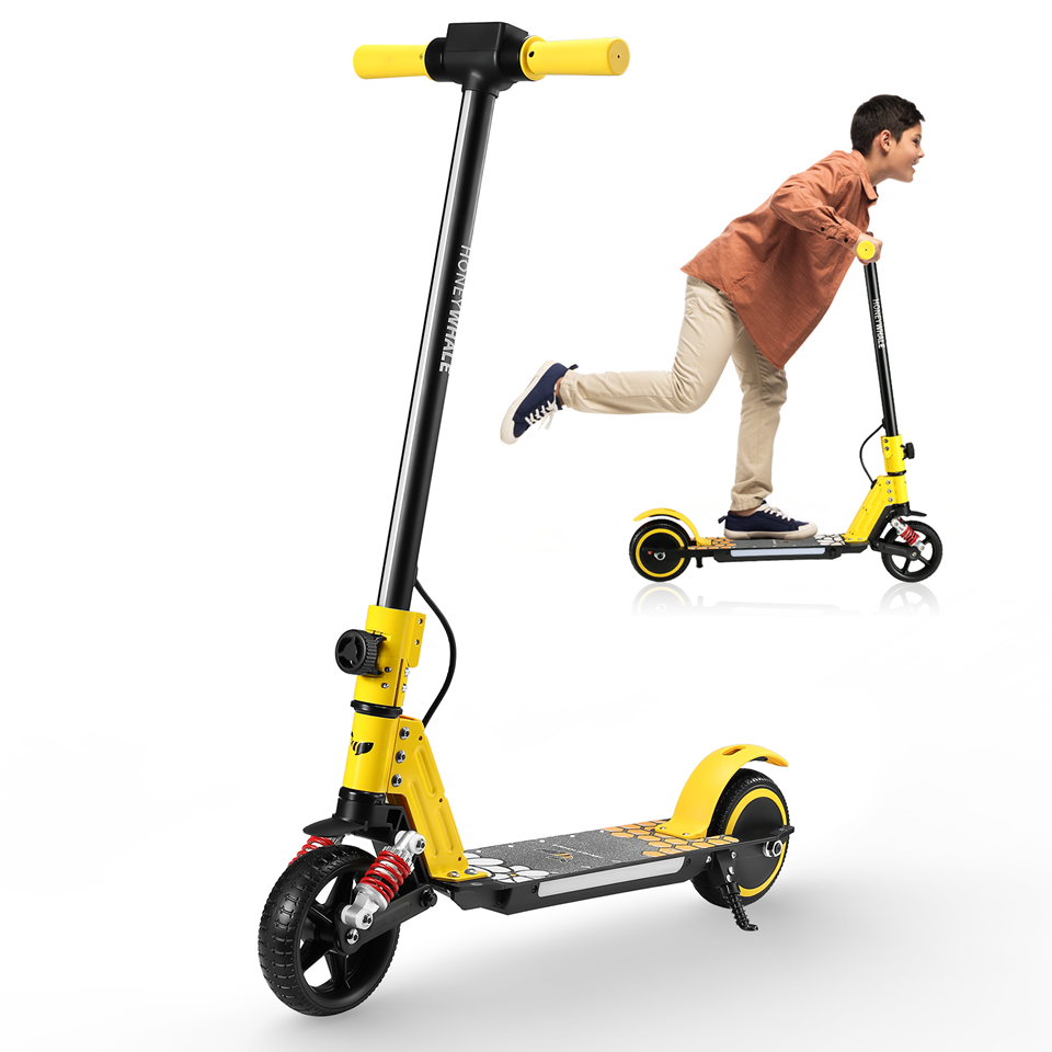 Scooter Eléctrico Infantil Honey Whale E10s Amarillo .