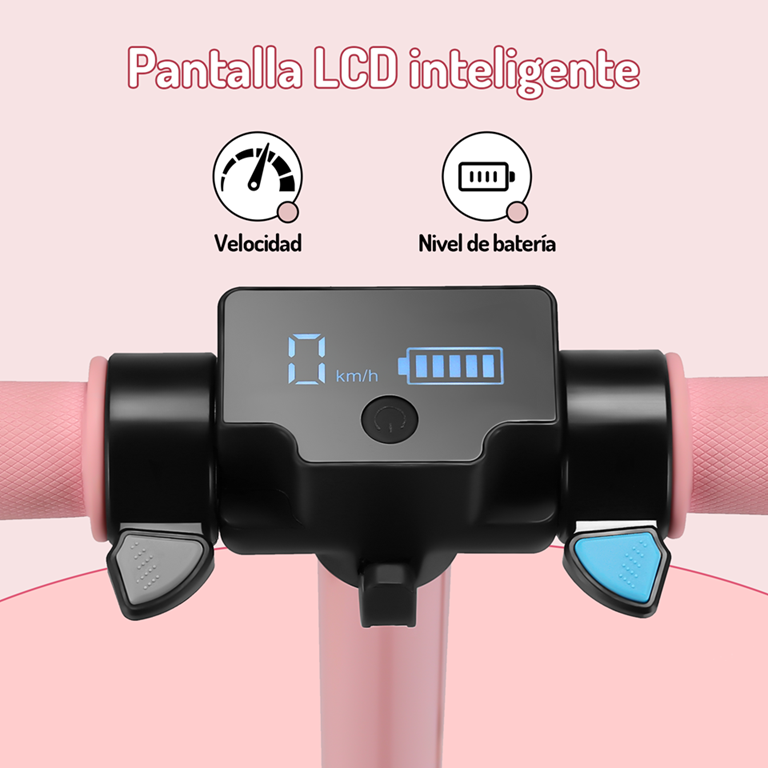 Scooter Eléctrico Infantil Honey Whale E10s Rosa.