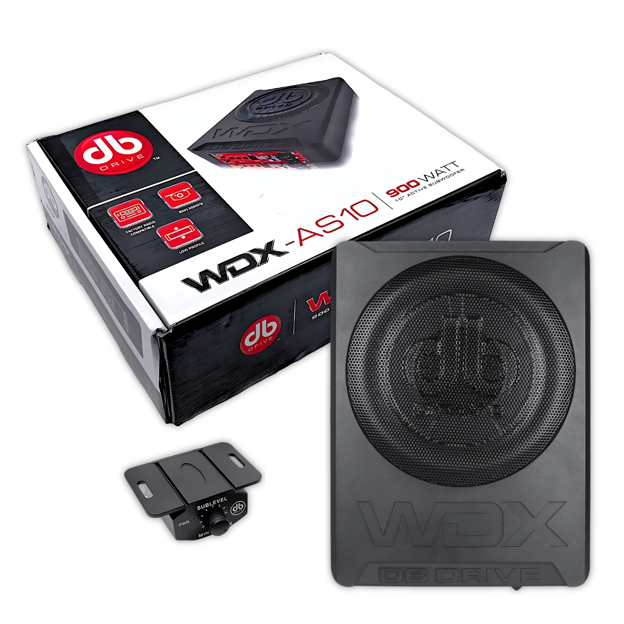 Subwoofer Amplificado DB Drive WDXAS10 900 Watts 10 Pulgadas 4 Ohms .
