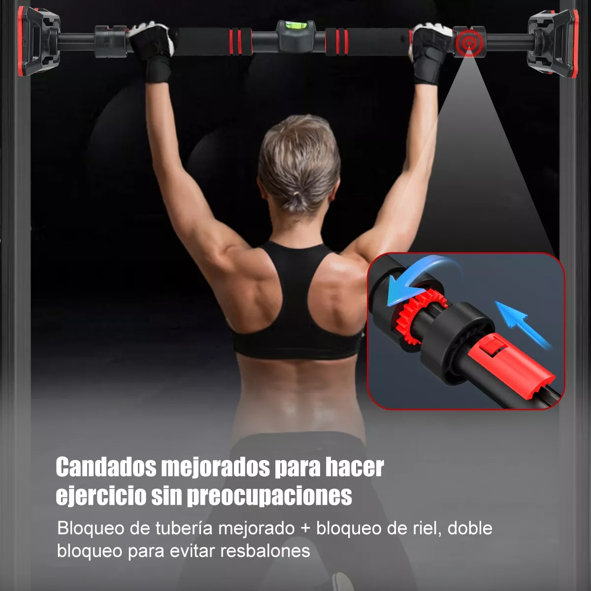 Barra Dominada Puerta Pared Ajustable Pull Up Ejercicio Casa.