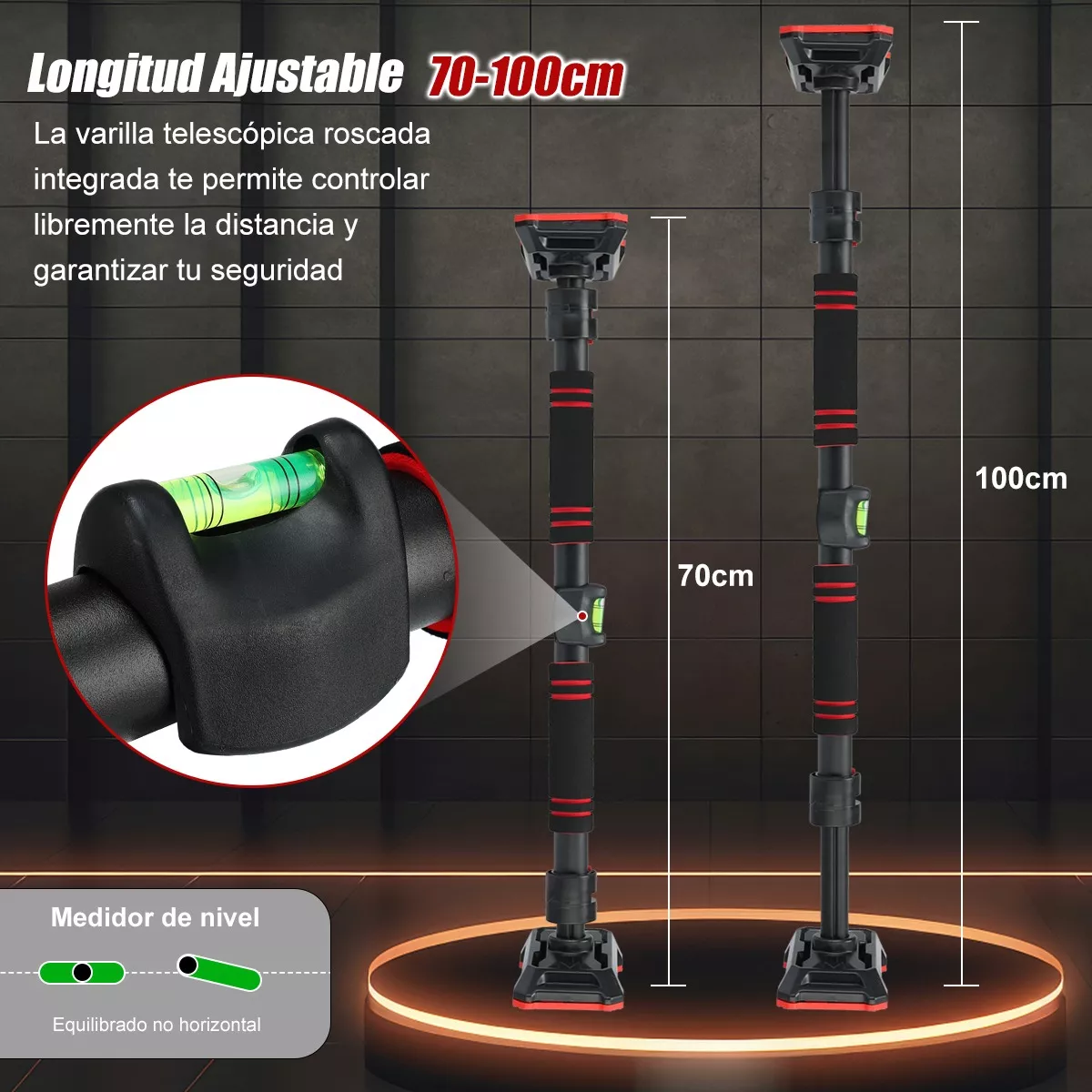 Barra Dominada Puerta Pared Ajustable Pull Up Ejercicio Casa.