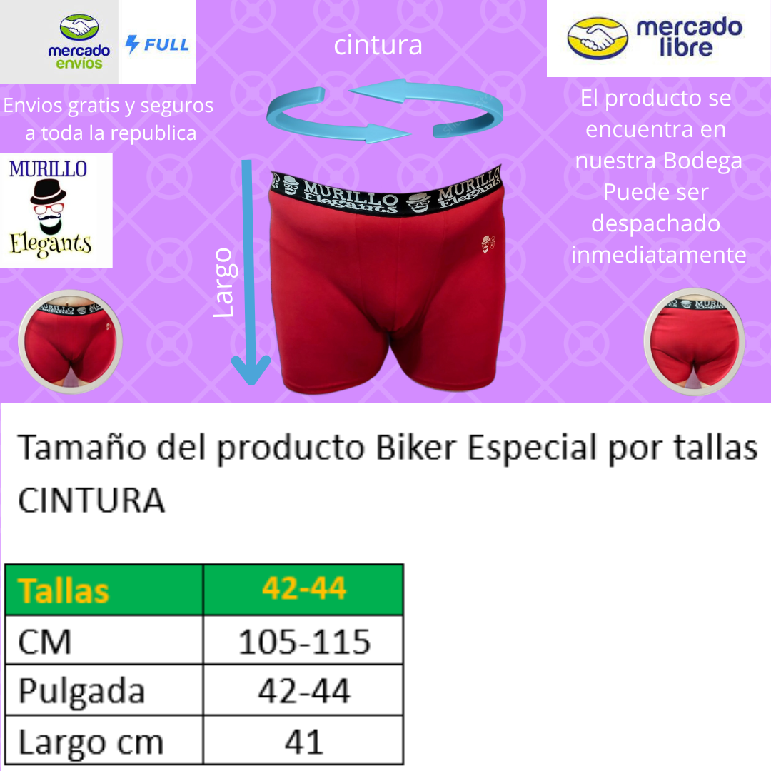 Boxer Calzon Tallas Especiales T=42=44 Reforzado HOMBRE 6 pzs