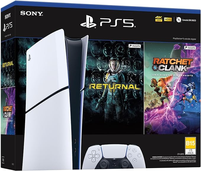 Consola PlayStation 5 Slim Digital - Paquete Returnal + Ratchet and Clank 