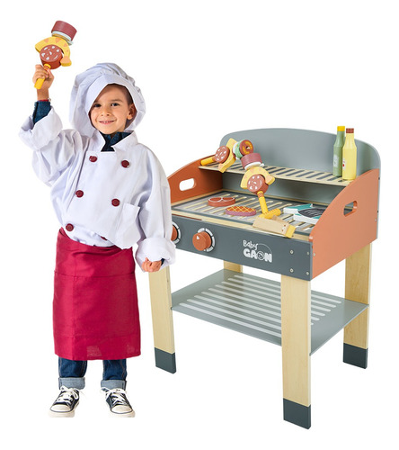 Cocinita De Juguete Parrilla Asador Juego Didáctico Infantil