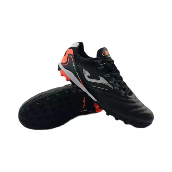 Tenis Futbol Rapido Joma Maxima 2301 Turf Negro/Naranja