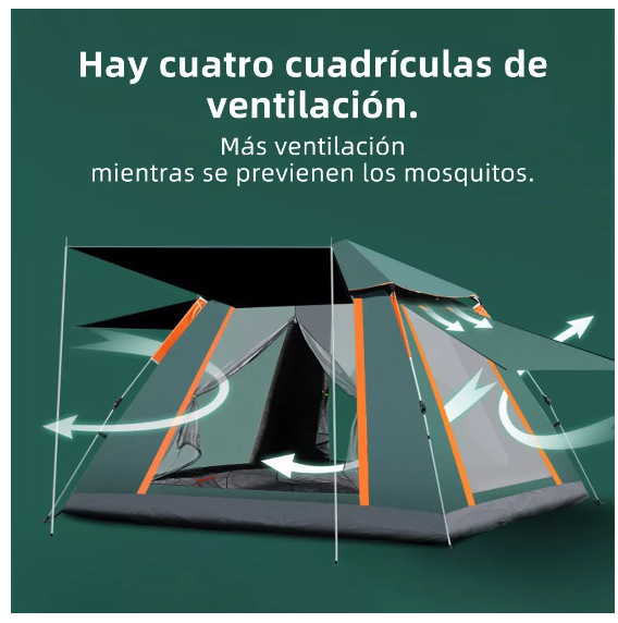 Tienda Casa Campaña Grandes Para Acampar 4-6persona215x215cm T