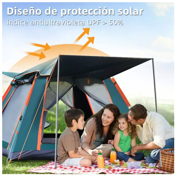 Tienda Casa Campaña Grandes Para Acampar 4-6persona215x215cm T