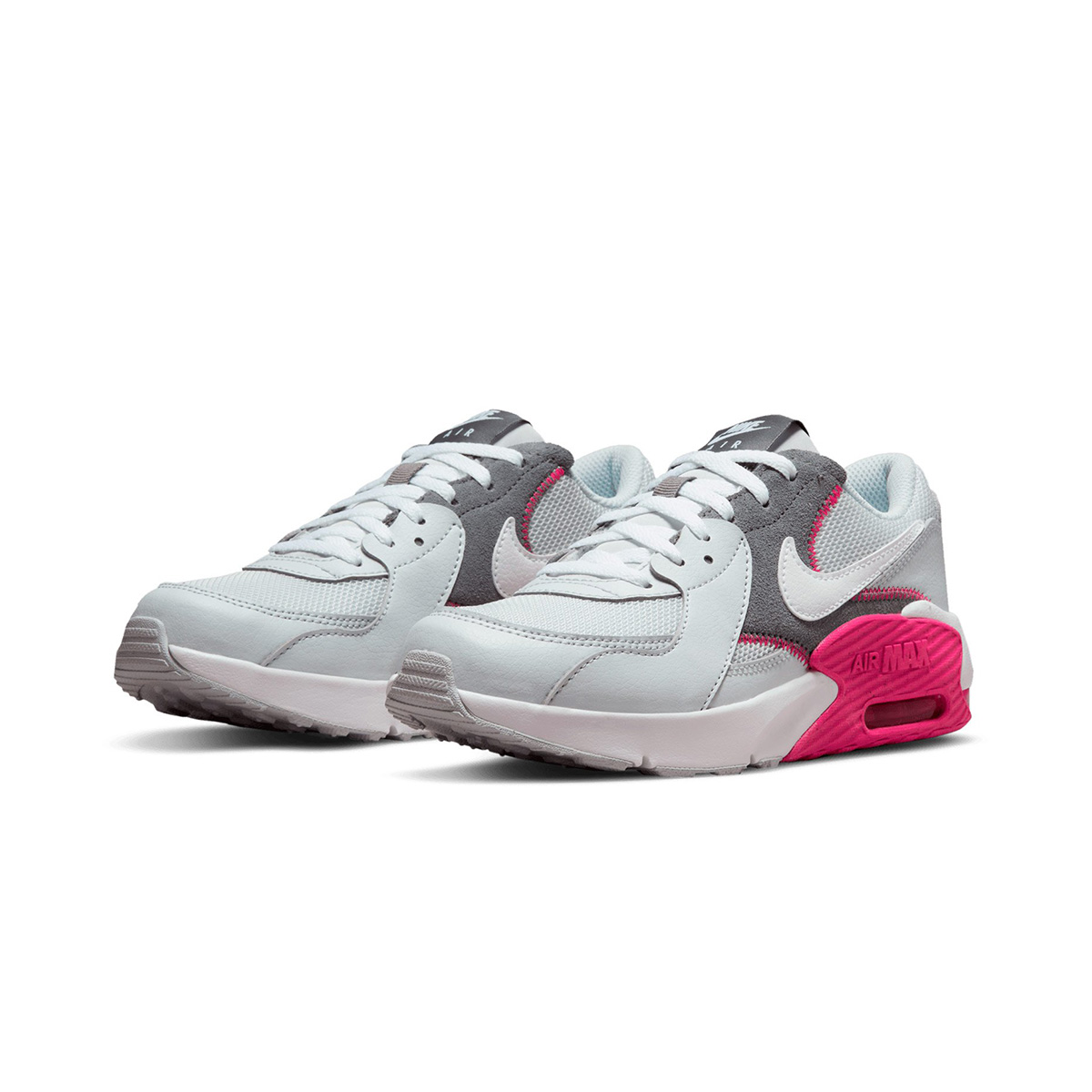 Tenis Nike Modelo Air Max Excee Color Gris Fiusha Para Dama