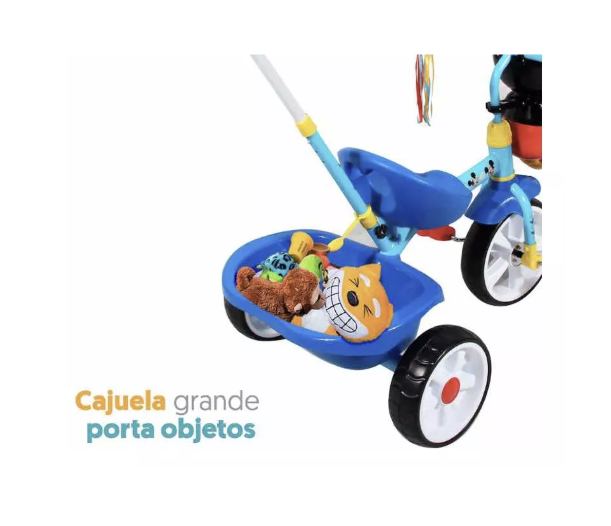 Triciclo Apache Mickey Mouse 2 En 1 Azul