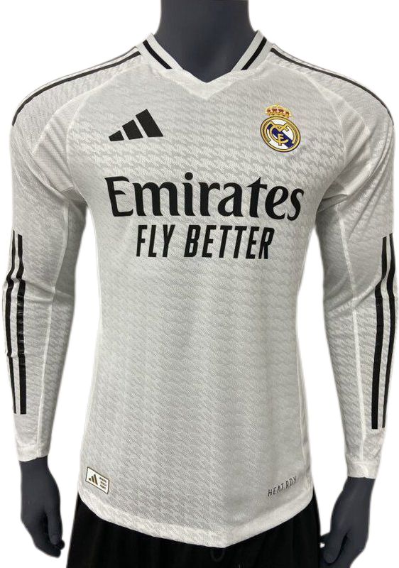 Nuevo! Jersey Real Madrid 2024/2025 Titular Local Blanca Manga Larga