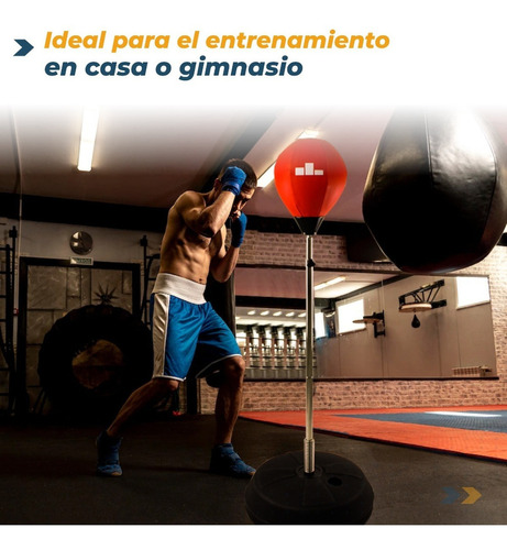 Pera Saco Boxeo Con Base + Guantes De Box + Bomba Box Pro