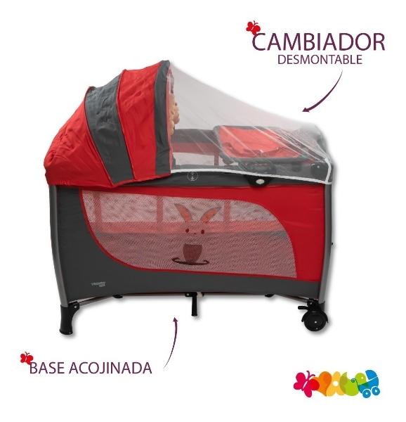 Cuna Corral Para Bebé Trendy Kids K500 Mosquitero Y Musical Gris