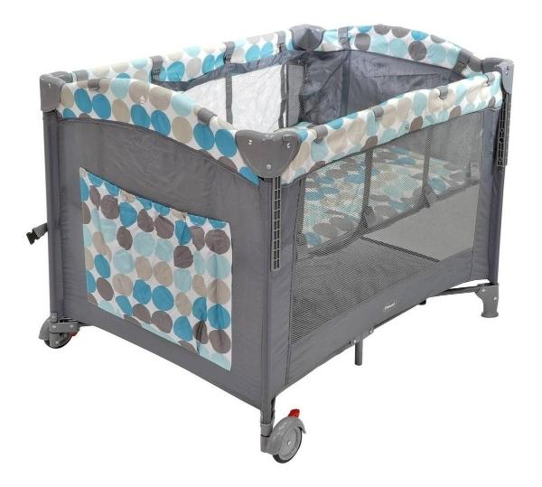 Cuna Bebe Corral Prinsel Baby Colecho 2 En 1 Mosquitero Gris.