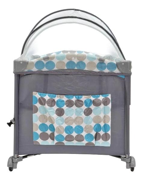 Cuna Bebe Corral Prinsel Baby Colecho 2 En 1 Mosquitero Gris.