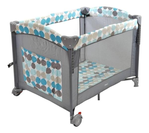 Cuna Bebe Corral Prinsel Baby Colecho 2 En 1 Mosquitero Gris.