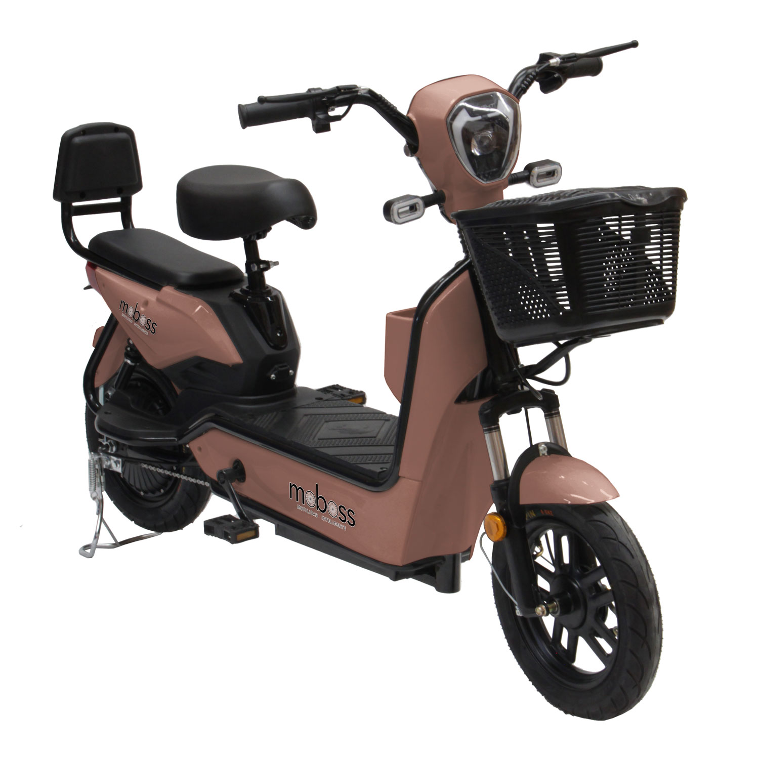 Bicicleta Eléctrica Urbana Moboss ZM400 Rosa Gold 350W 25 km/h