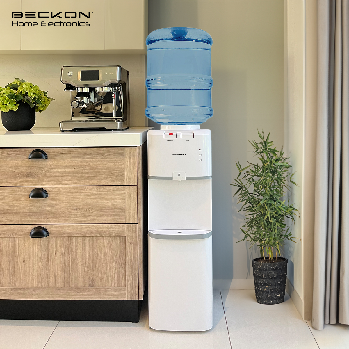 Dispensador de Agua garrafón despachador premium termoeléctrico 2 funciones Enfriador Calentador de Agua 2 tomas para garrafón de hasta 20L 127v Water dispenser Beckon