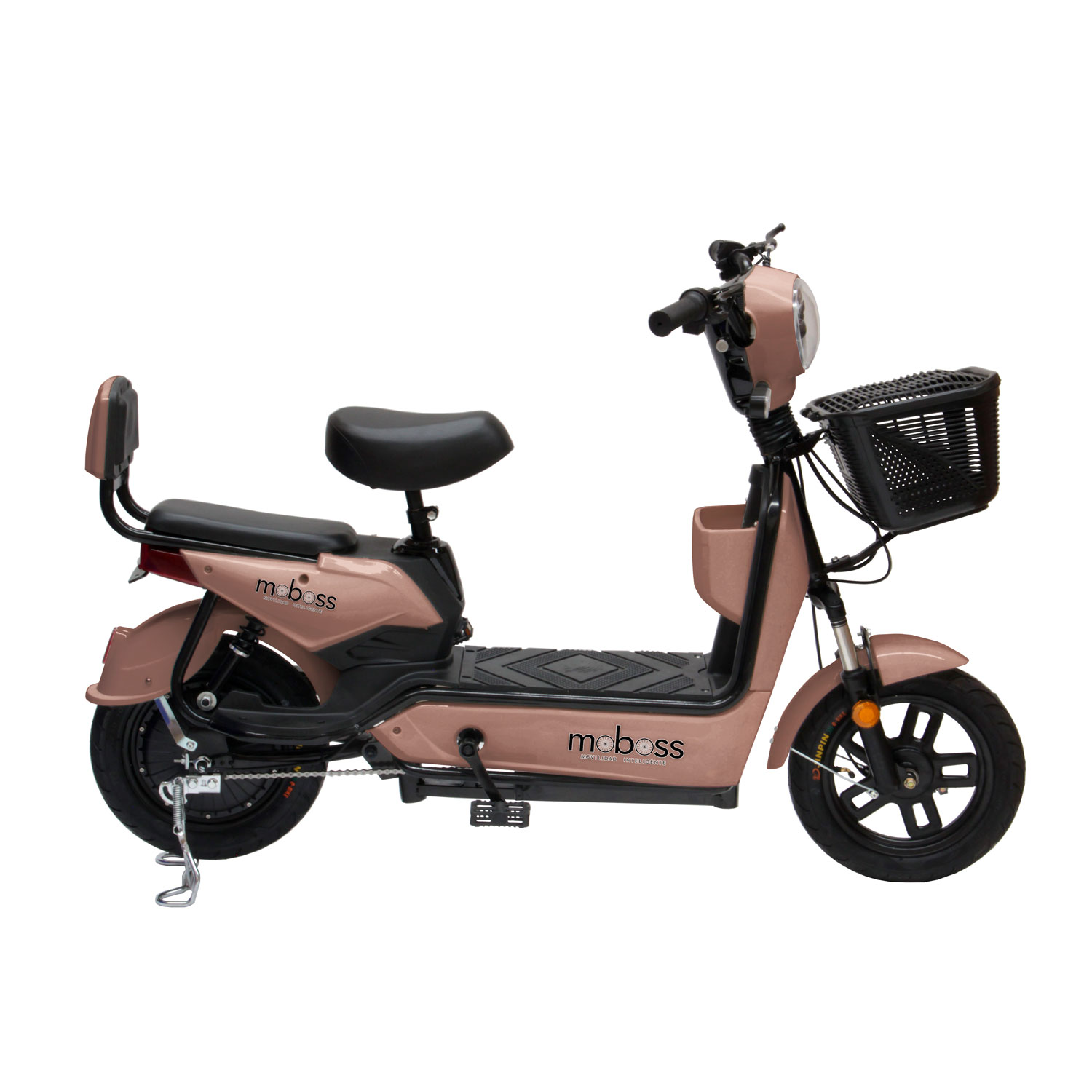 Bicicleta Eléctrica Urbana Moboss ZM400 Rosa Gold 350W 25 km/h