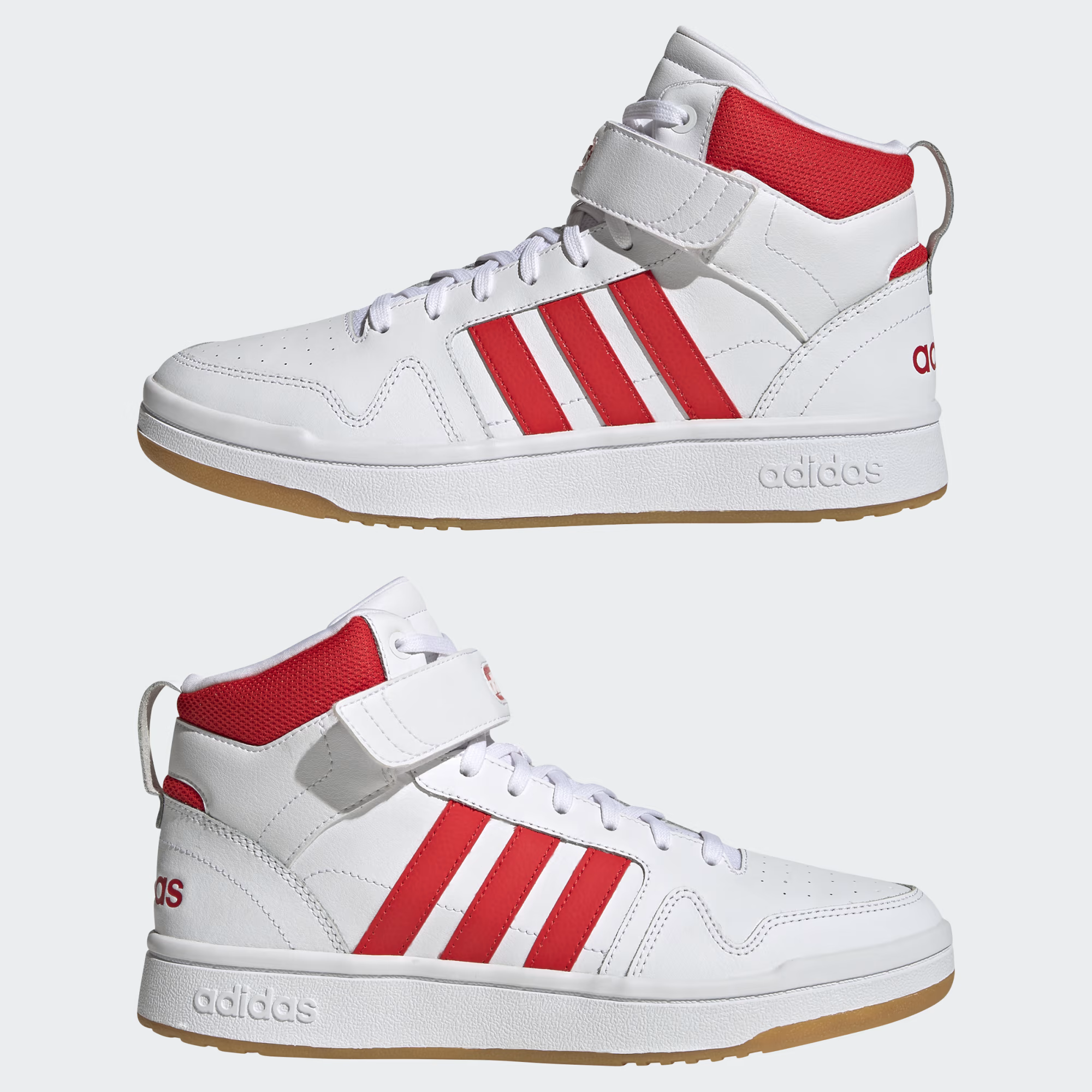 Tenis Adidas Postmove De Hombre Blanco Rojo 100% Original 