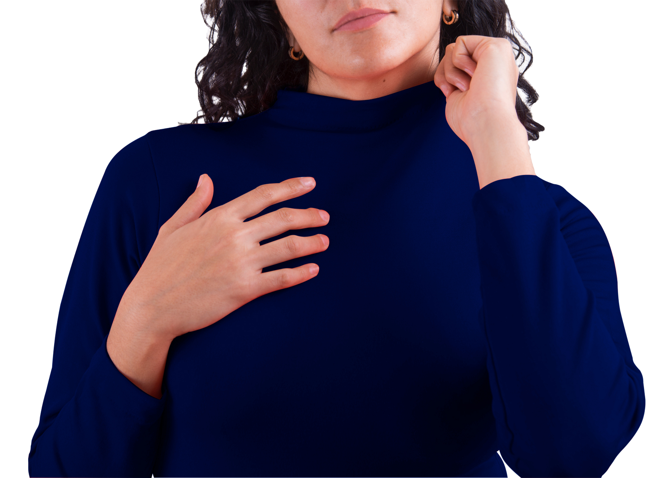 Blusa Termica  Mujer, Azul Marino, Manga Larga, Unitalla, Cuello Alto, Playera, Casual, Basica, Camiseta, Uso Diario