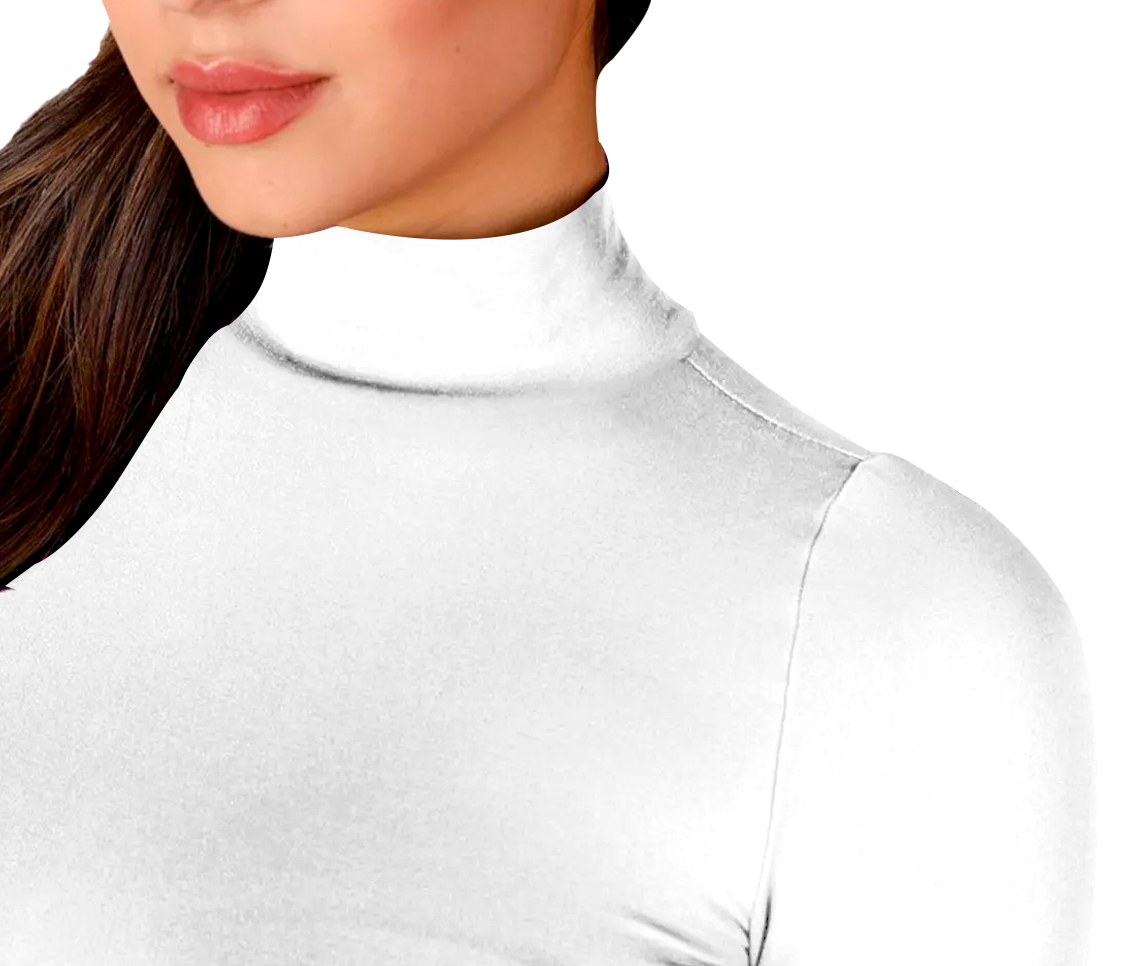 Blusa Termica  Mujer, Manga Larga, Unitalla, Cuello Alto, Playera, Casual, Basica, Camiseta, Uso Diario