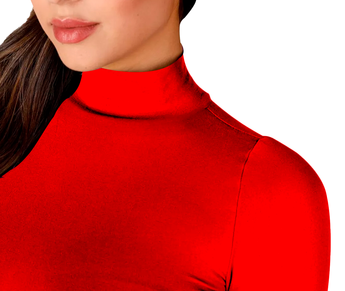 Blusa Termica  Mujer, Manga Larga, Unitalla, Cuello Alto, Playera, Casual, Basica, Camiseta, Uso Diario