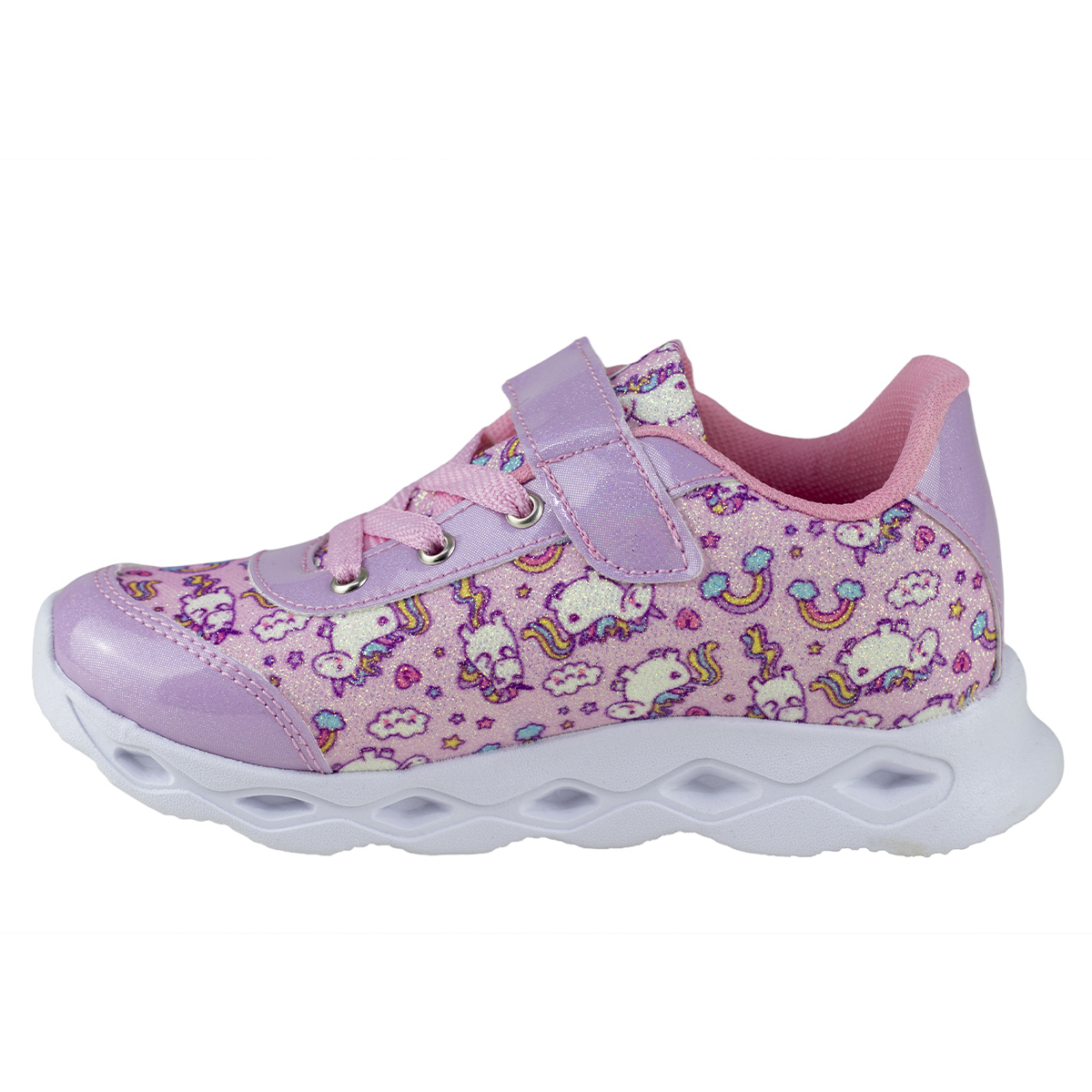 Tenis Unicornio Para Niñas Con Luces Kids Shoes 202-1a Lila