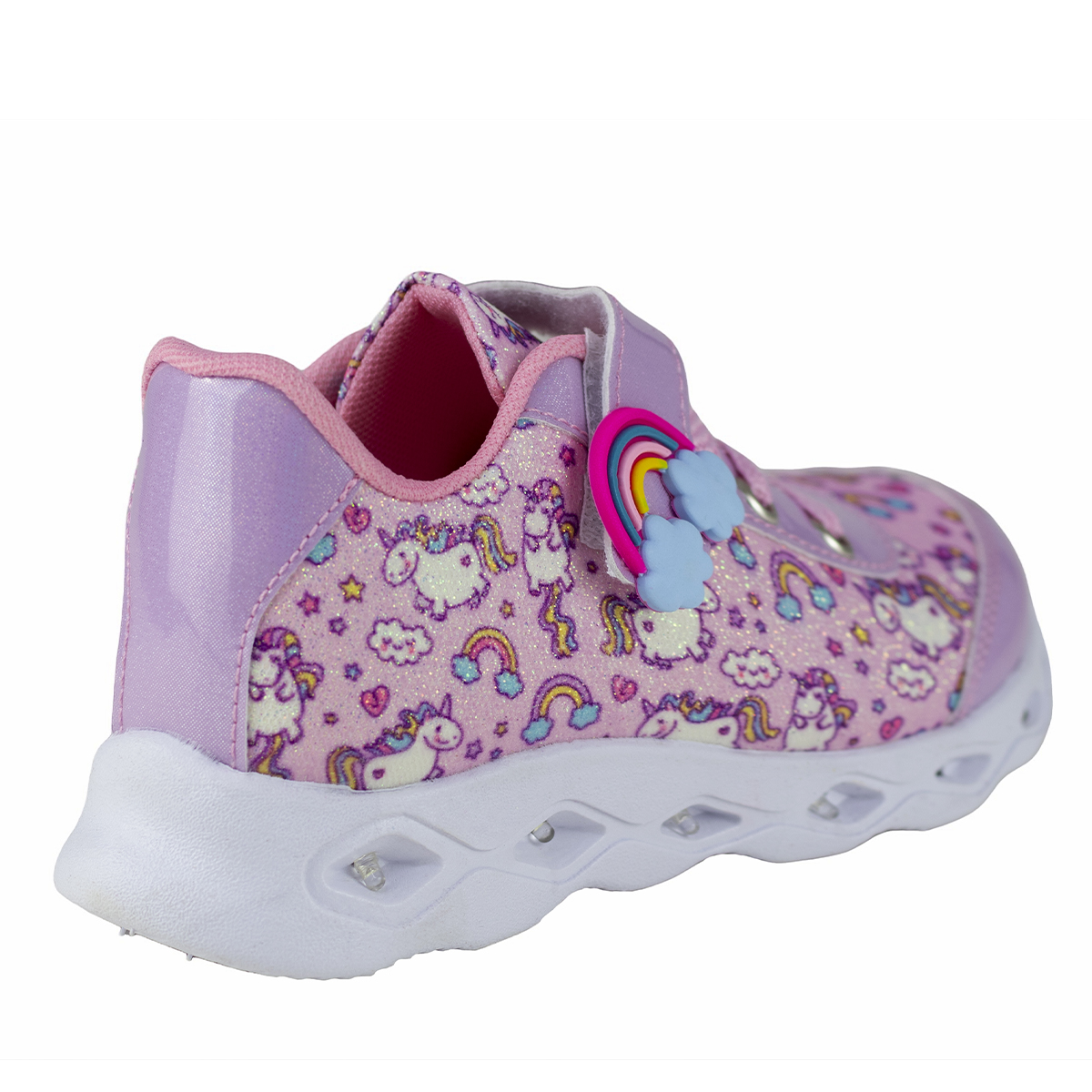 Tenis Unicornio Para Niñas Con Luces Kids Shoes 202-1a Lila