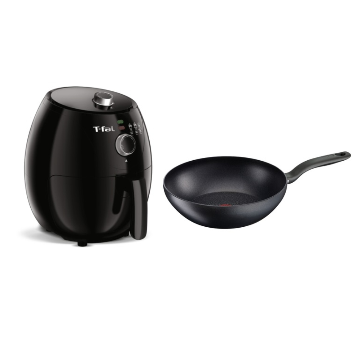 Freidora de Aire 3.2L + Wok 28CM T-Fal EY1228B24 Negro ORTY8