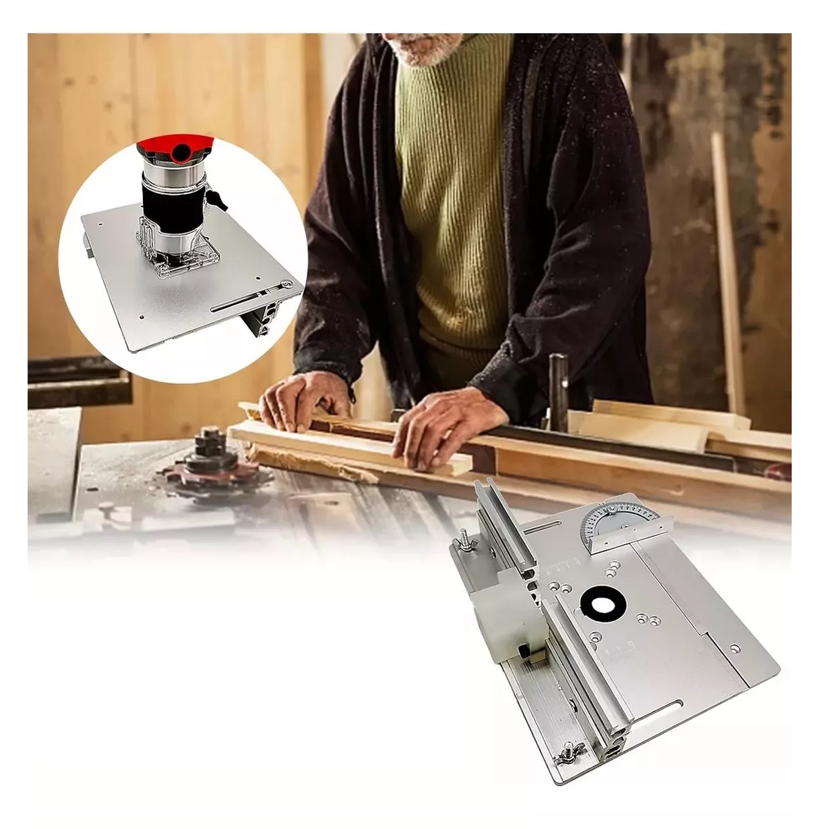 Mesa Router Multifuncional Inserto Placa Carpinteria