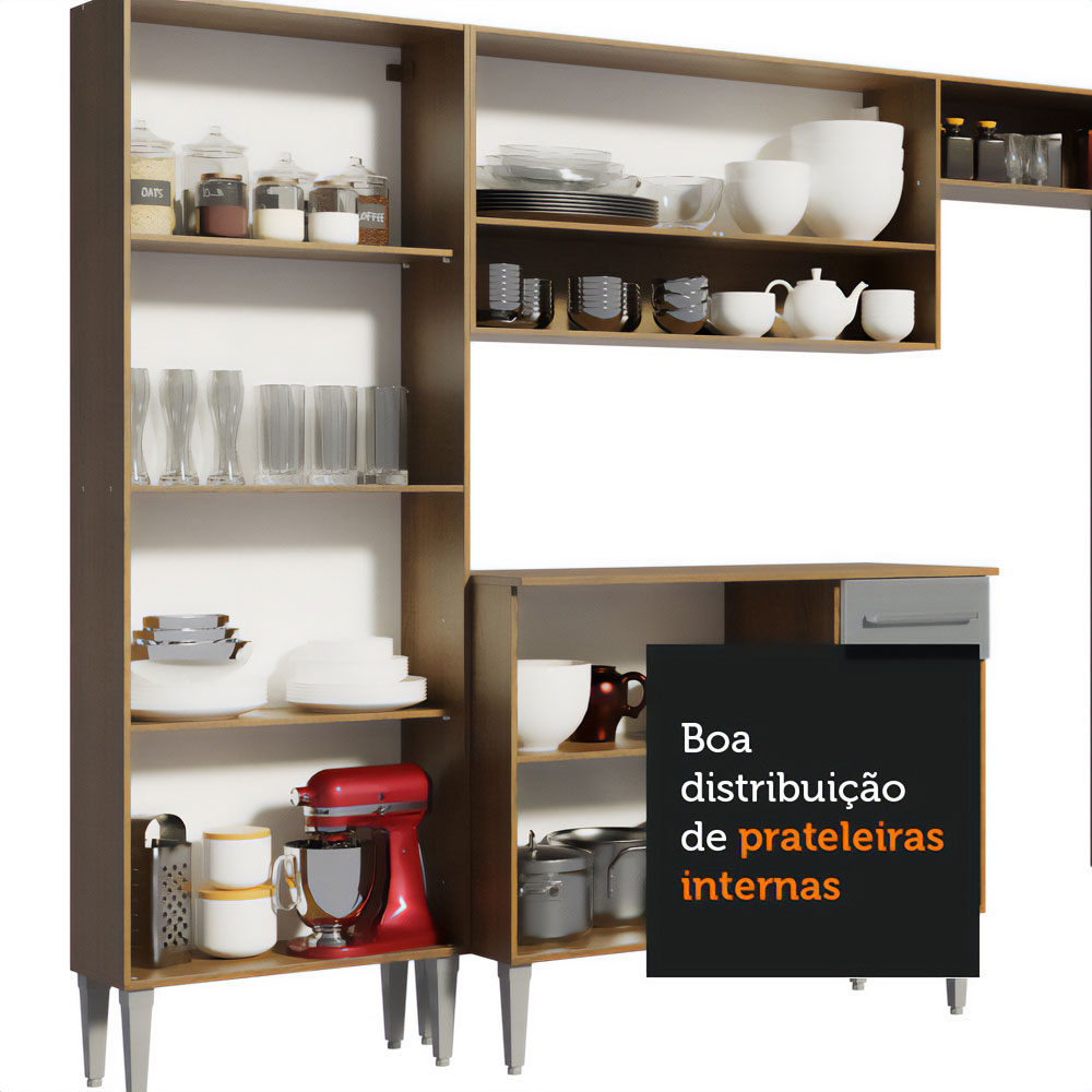 Cocina Integral Completa Modular Madesa Emilly Pop 229cm MG