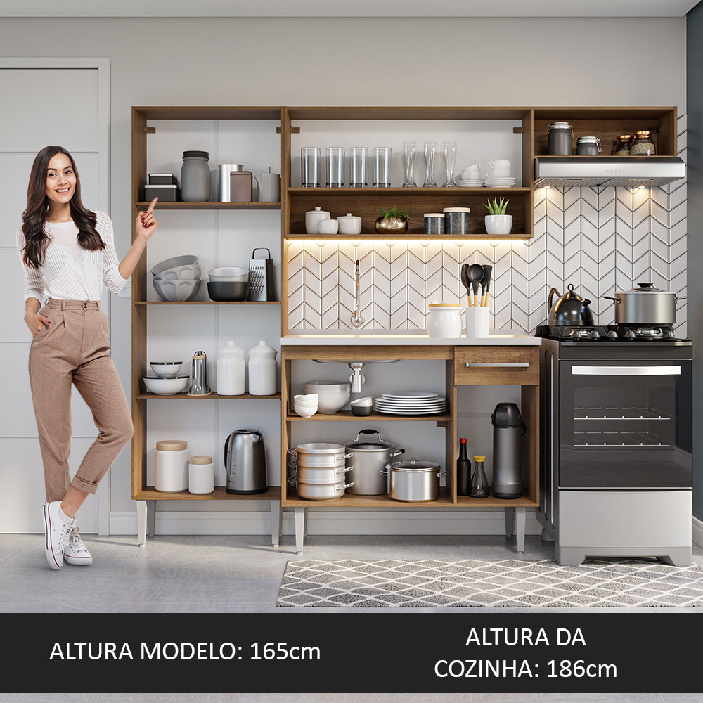 Cocina Integral Completa Modular Madesa Emilly Con Tarja MG 12